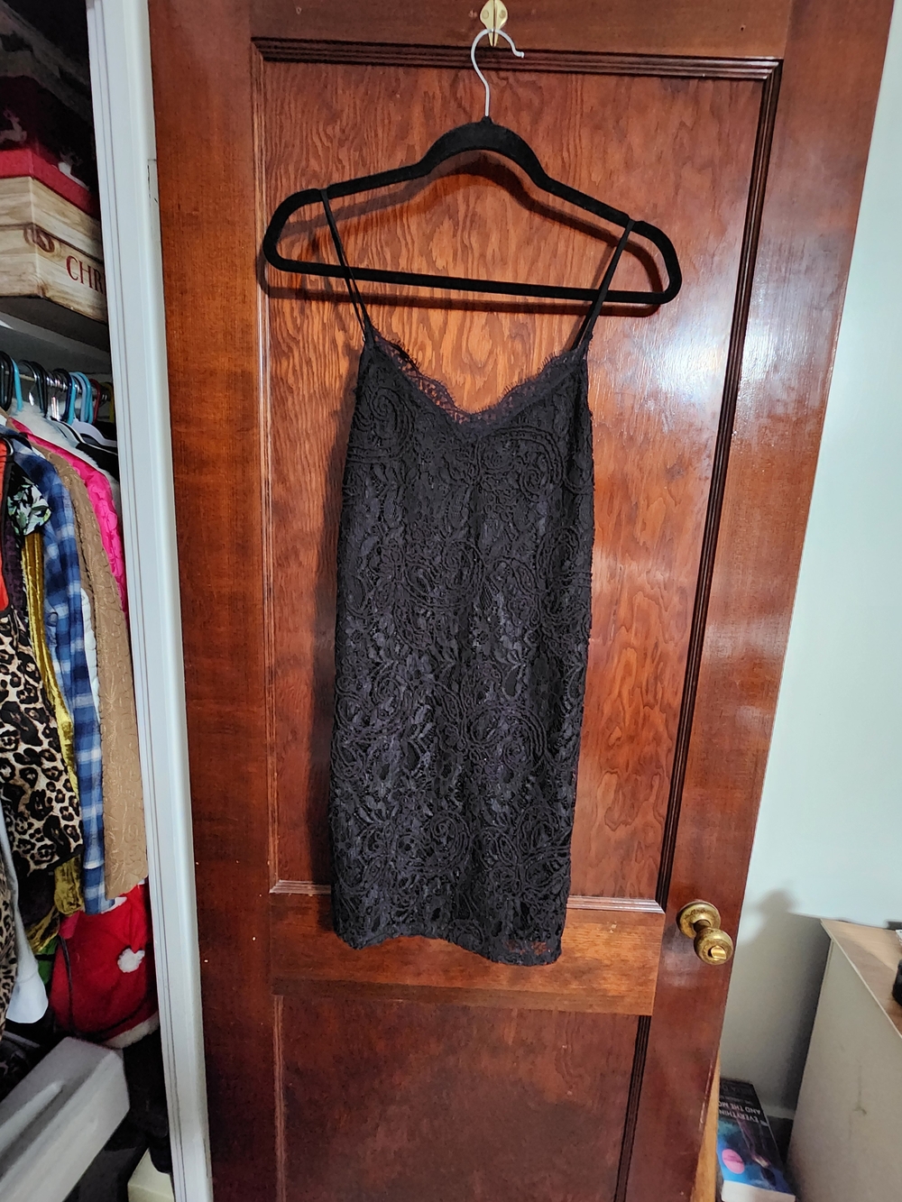 Zara Black Lace Slip Dress NWOT Size S